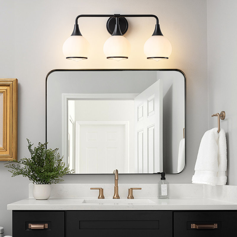 Mercer41 Lupe 3 Light Dimmable Bathroom Vanity Light & Reviews Wayfair